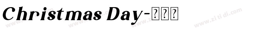 Christmas Day字体转换